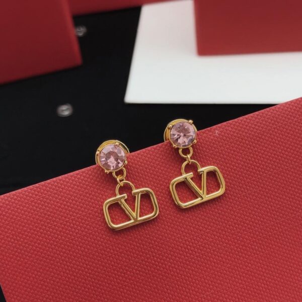 réplica,joyas,joyería,1:1,replica,fake,lujo,barato Pendientes con diamantes solitarios Valentino (E81C)