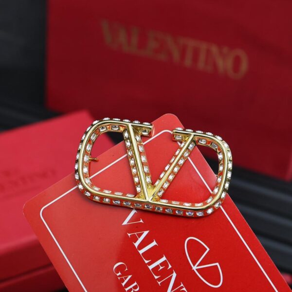 réplica,joyas,joyería,1:1,replica,fake,lujo,barato Broche Valentino con adorno de diamantes (82EF)