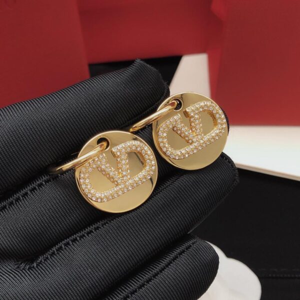 réplica,joyas,joyería,1:1,replica,fake,lujo,barato Pendientes y ganchos para la oreja con monedas de oro de Valentino (82FF)