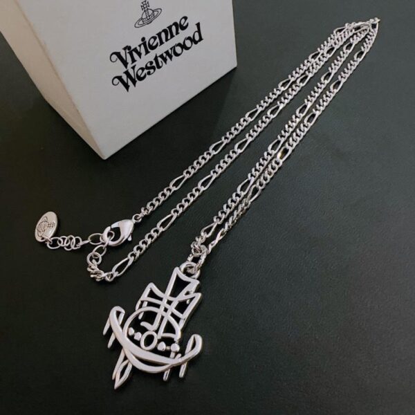 réplica,joyas,joyería,1:1,replica,fake,lujo,barato Vivienne Westwood Collar Saturno grande clásico de alta calidad para hombres y mujeres (6DD8)