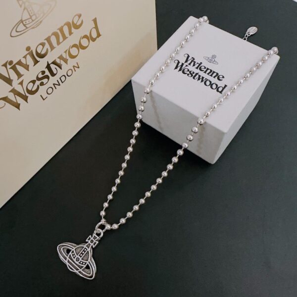 réplica,joyas,joyería,1:1,replica,fake,lujo,barato Vivienne Westwood Collar Saturno grande clásico de alta calidad para hombres y mujeres (CA80)