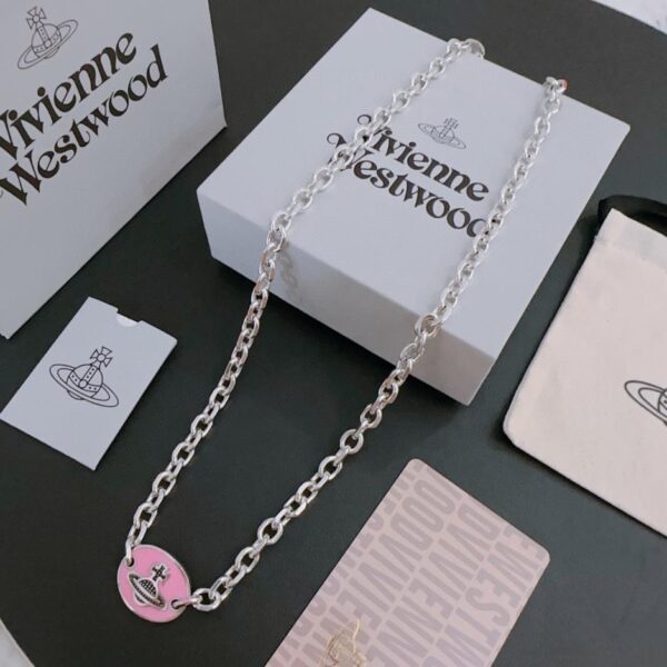 réplica,joyas,joyería,1:1,replica,fake,lujo,barato Vivienne Westwood Collar Saturno grande clásico de alta calidad para hombres y mujeres (541E)