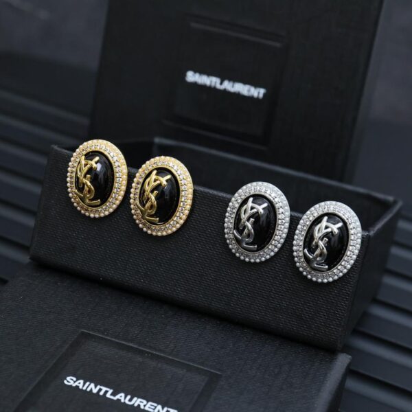 réplica,joyas,joyería,1:1,replica,fake,lujo,barato Broche con letras de bambú vintage de Saint Laurent (36F6)