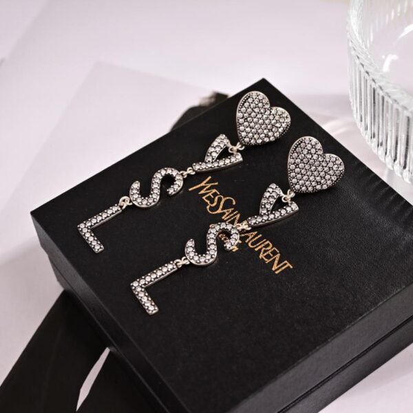 réplica,joyas,joyería,1:1,replica,fake,lujo,barato Broche con letras de bambú vintage de Saint Laurent (36F6)