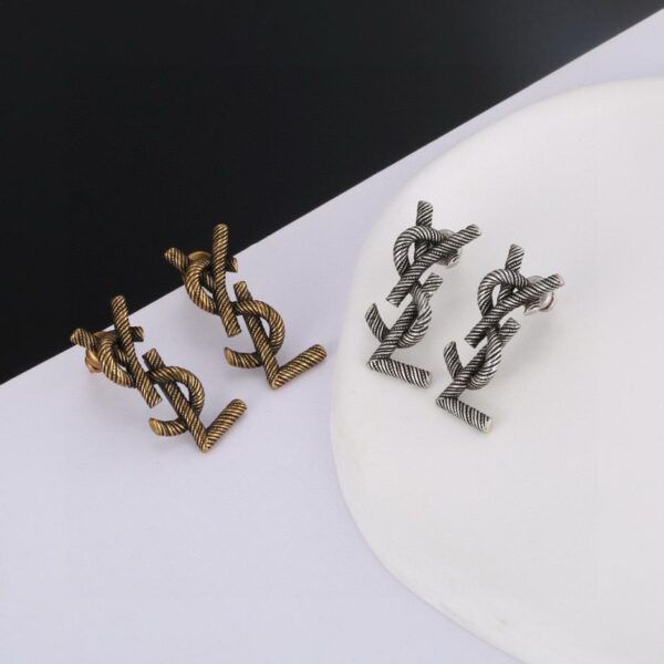 réplica,joyas,joyería,1:1,replica,fake,lujo,barato Pendientes de lujo clásicos de Saint Laurent (2C25)