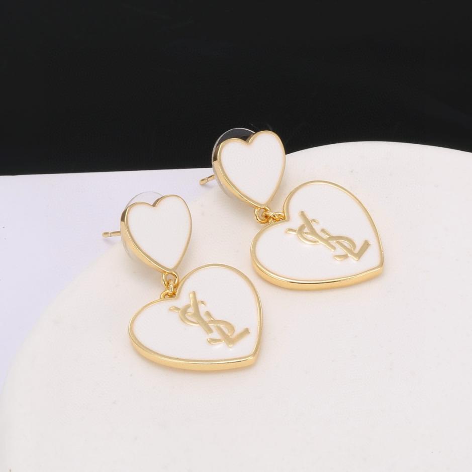 réplica,joyas,joyería,1:1,replica,fake,lujo,barato réplica,joyas,joyería,1:1,replica,fake,lujo,barato Pendientes Saint Laurent YSL Corazón Clásico Lujo (6A65)