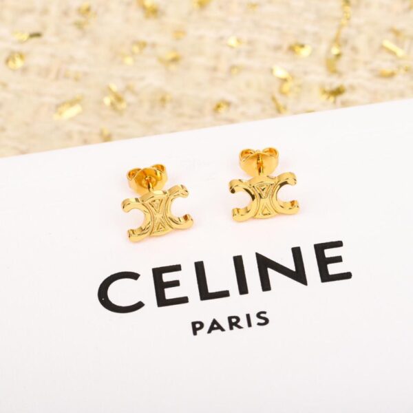 réplica,joyas,joyería,1:1,replica,fake,lujo,barato Pendientes Celine tridimensionales Arco de Triunfo