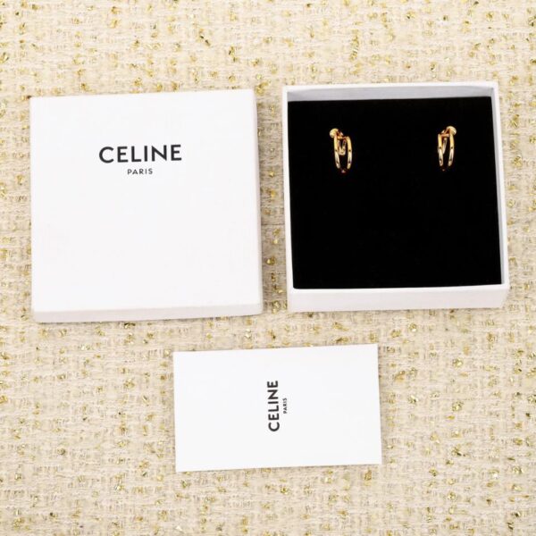 réplica,joyas,joyería,1:1,replica,fake,lujo,barato Pendientes anudados tridimensionales Celine