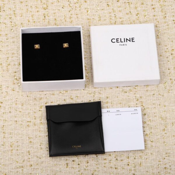 réplica,joyas,joyería,1:1,replica,fake,lujo,barato Pendientes Celine tridimensionales Arco de Triunfo