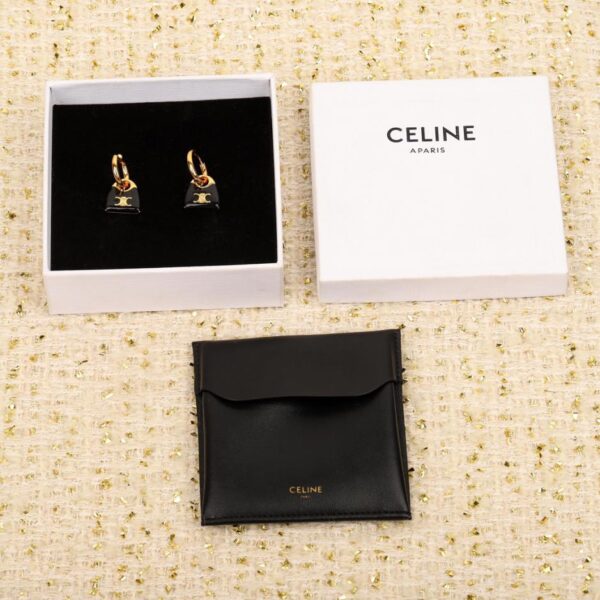 réplica,joyas,joyería,1:1,replica,fake,lujo,barato Pendientes de bolso Celine negro