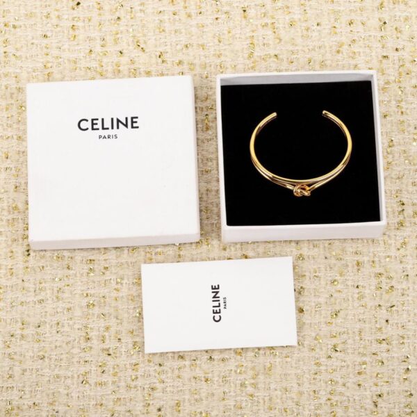 réplica,joyas,joyería,1:1,replica,fake,lujo,barato Pulsera anudada abierta tridimensional Celine