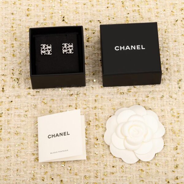 réplica,joyas,joyería,1:1,replica,fake,lujo,barato Pendientes Chanel cuadrados C
