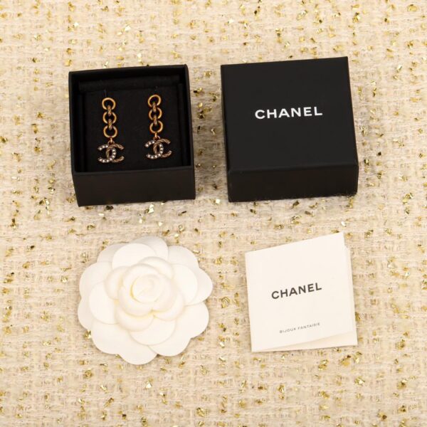 réplica,joyas,joyería,1:1,replica,fake,lujo,barato Pendientes Chanel doble c