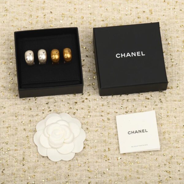 réplica,joyas,joyería,1:1,replica,fake,lujo,barato Pendientes Chanel con gancho dorado y doble C rosa