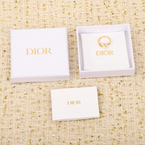 réplica,joyas,joyería,1:1,replica,fake,lujo,barato Anillo Dior de tres capas con cuentas y diamantes