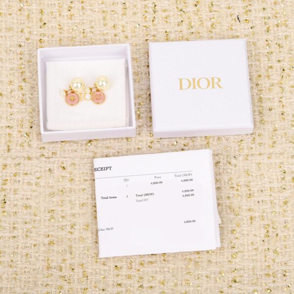 réplica,joyas,joyería,1:1,replica,fake,lujo,barato Pendientes Dior Bee CD resina perla Crucero último modelo