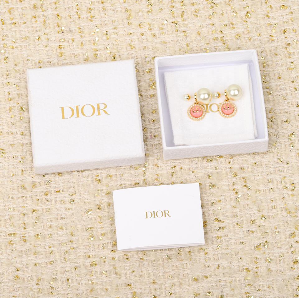 réplica,joyas,joyería,1:1,replica,fake,lujo,barato réplica,joyas,joyería,1:1,replica,fake,lujo,barato Pendientes de cuentas dobles de cuentas de vidrio Dior