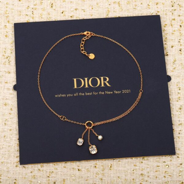 réplica,joyas,joyería,1:1,replica,fake,lujo,barato Pendientes Dior con borlas de perlas grandes y pequeñas y diamantes de imitación