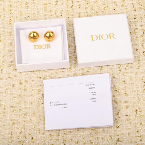 réplica,joyas,joyería,1:1,replica,fake,lujo,barato Pendientes Dior vintage con forma de huevo dorado