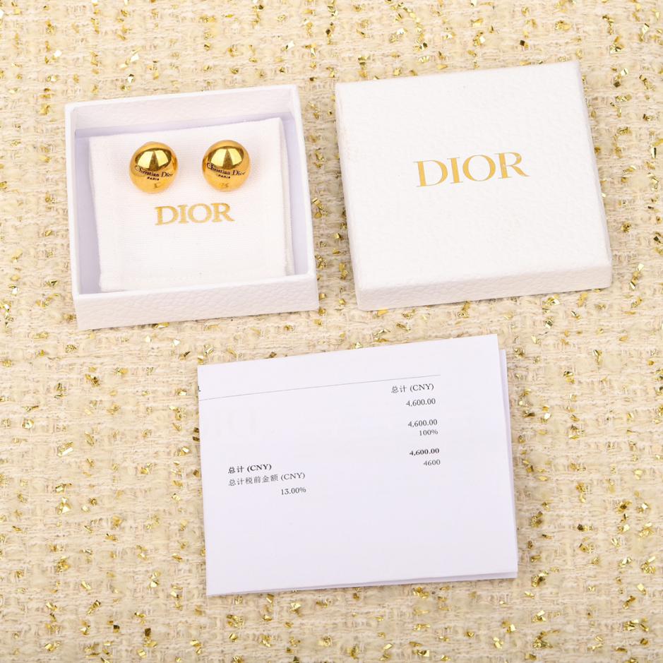 réplica,joyas,joyería,1:1,replica,fake,lujo,barato réplica,joyas,joyería,1:1,replica,fake,lujo,barato Pendientes Dior vintage con forma de huevo dorado