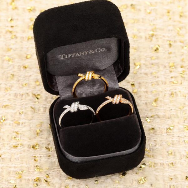 réplica,joyas,joyería,1:1,replica,fake,lujo,barato Anillo Tiffany Knot con diamantes