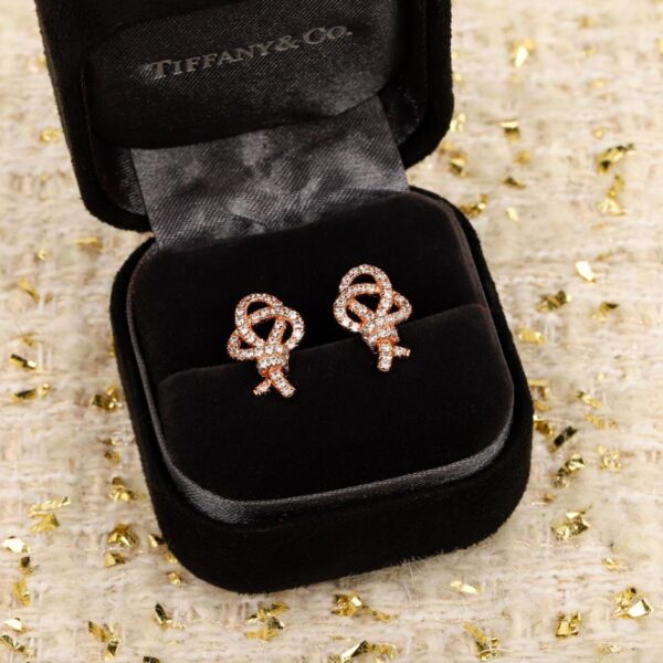 réplica,joyas,joyería,1:1,replica,fake,lujo,barato Pendientes tipo llave con diamantes completos Tiffany