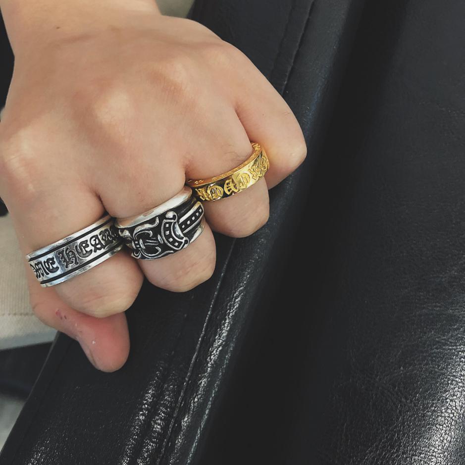 réplica,joyas,joyería,1:1,replica,fake,lujo,barato Anillo de pareja para siempre de oro Chrome Hearts de 22k