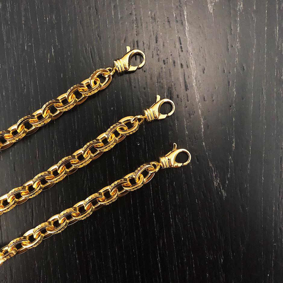réplica,joyas,joyería,1:1,replica,fake,lujo,barato Pulsera Chrome Hearts k letra amarilla