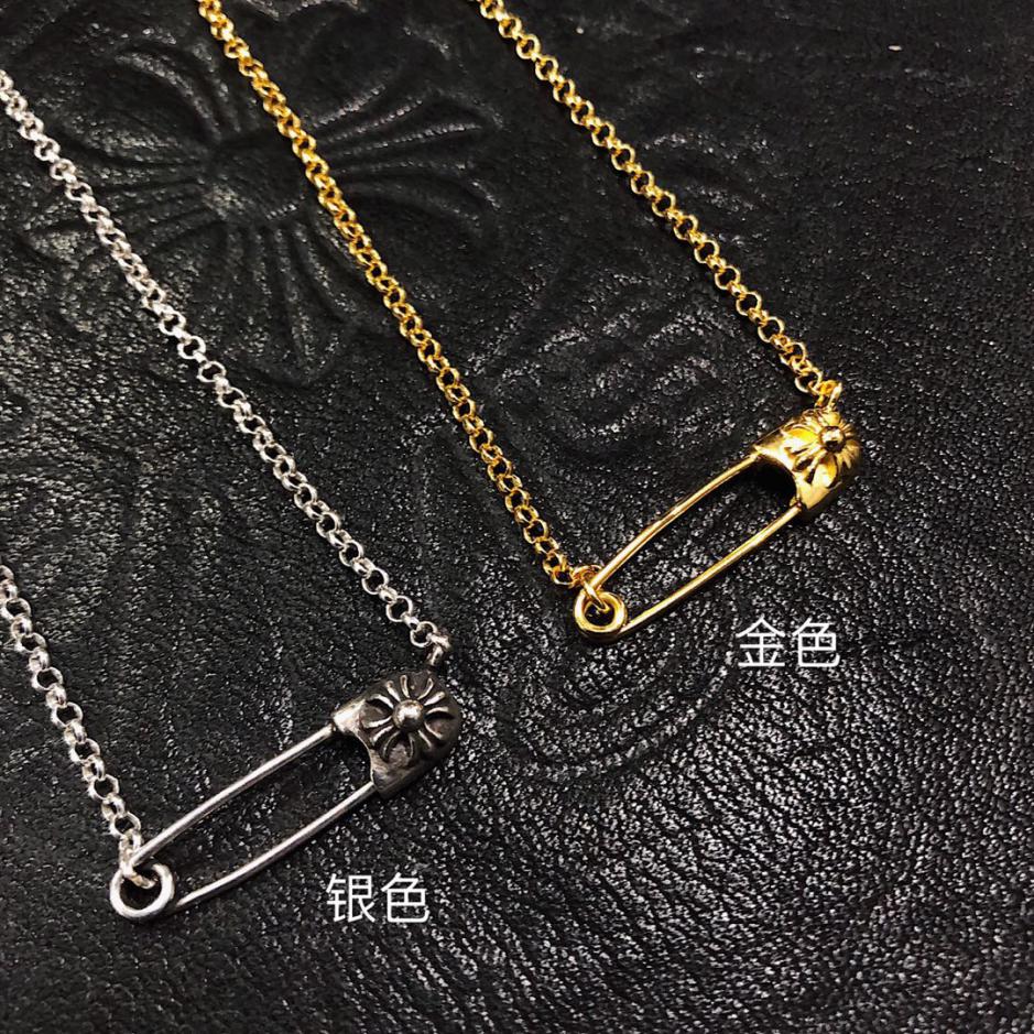 réplica,joyas,joyería,1:1,replica,fake,lujo,barato Collar con alfiler de corazones cromados en plata de ley Edición Seiko