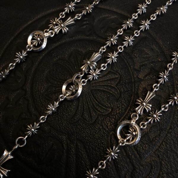 réplica,joyas,joyería,1:1,replica,fake,lujo,barato Collar con panel alternante Chrome Hearts