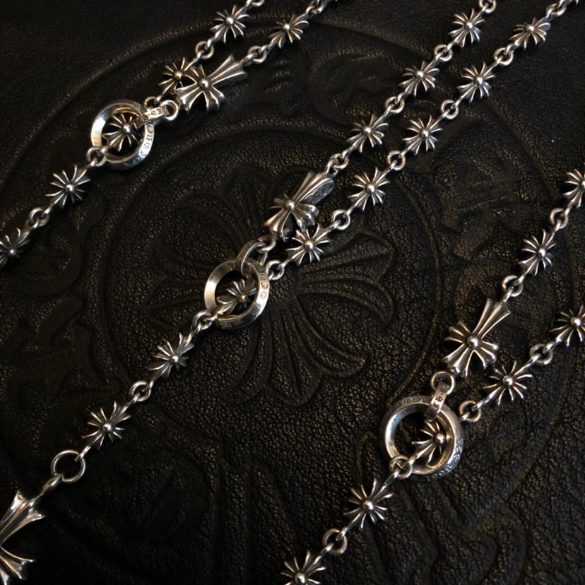 réplica,joyas,joyería,1:1,replica,fake,lujo,barato réplica,joyas,joyería,1:1,replica,fake,lujo,barato Collar con panel alternante Chrome Hearts