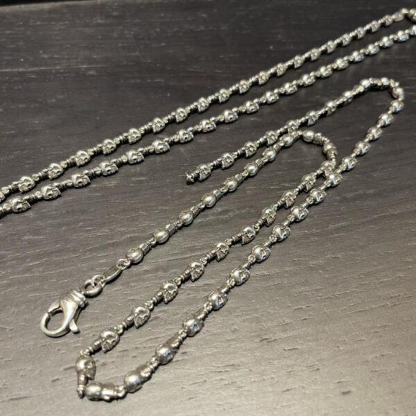réplica,joyas,joyería,1:1,replica,fake,lujo,barato Collar con calavera y corazón Chrome Hearts