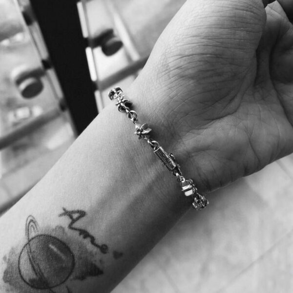 réplica,joyas,joyería,1:1,replica,fake,lujo,barato Pulsera con hebilla Chrome Hearts y estrella de seis puntas