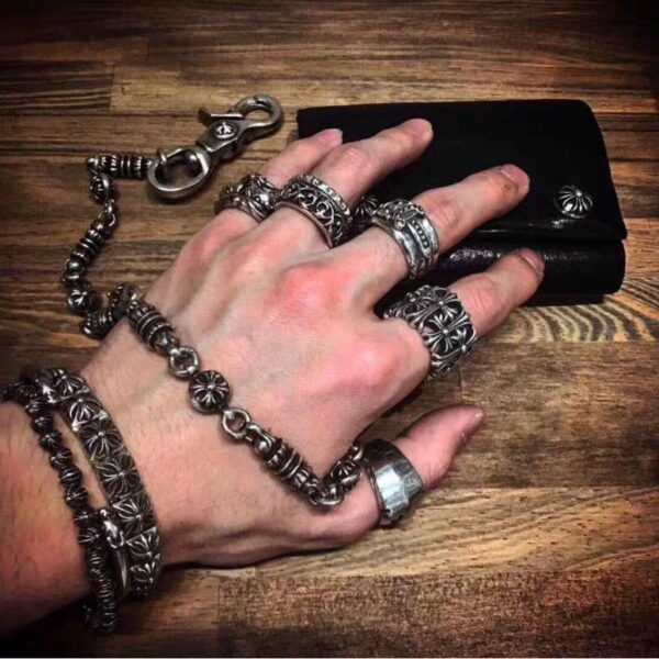 réplica,joyas,joyería,1:1,replica,fake,lujo,barato Pulsera con cruz cuadrada y corazón de cuervo