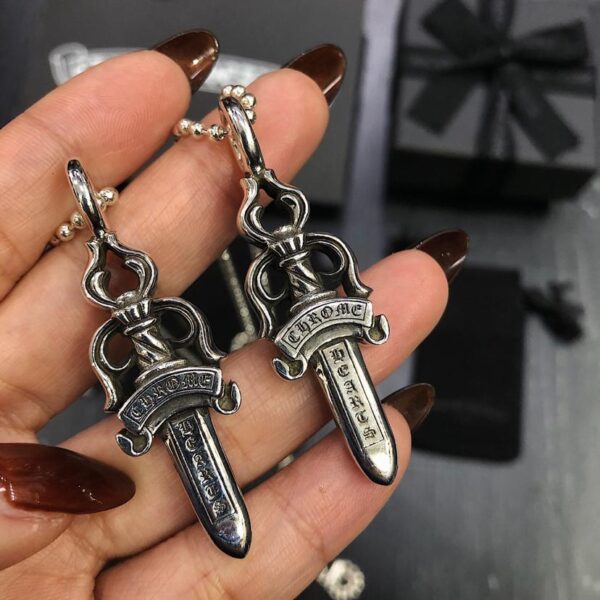 réplica,joyas,joyería,1:1,replica,fake,lujo,barato Chrome Hearts ﻿ Pendientes de flores cruzadas SBT