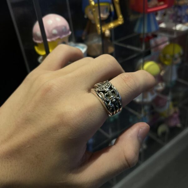 réplica,joyas,joyería,1:1,replica,fake,lujo,barato Anillo Espada Corazones Cromados
