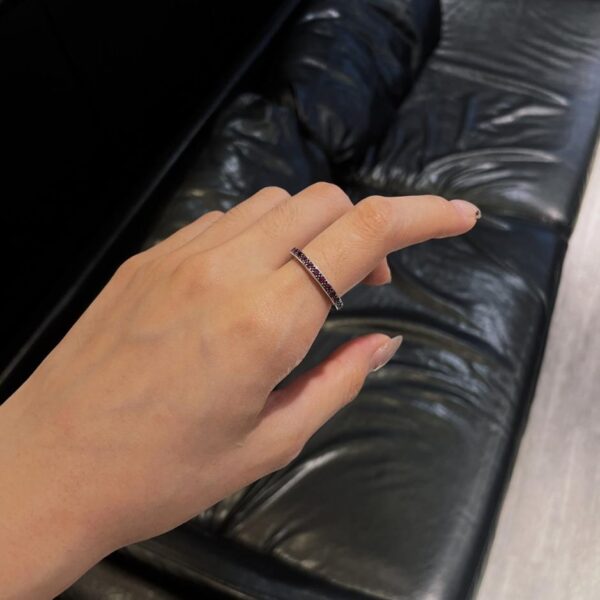 réplica,joyas,joyería,1:1,replica,fake,lujo,barato Anillo Chrome Hearts con diamantes rojos de 3 mm