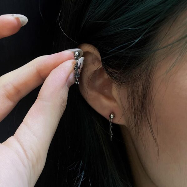 réplica,joyas,joyería,1:1,replica,fake,lujo,barato Pendientes mujer Chrome Hearts foti calavera