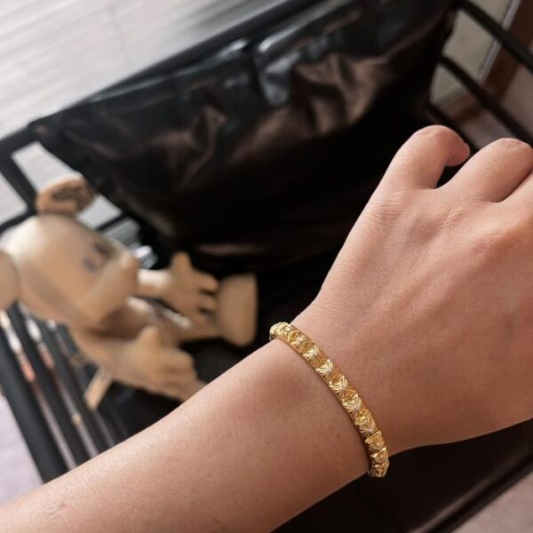 réplica,joyas,joyería,1:1,replica,fake,lujo,barato Pulsera de cuadros finos con piedras bañadas en oro Chrome Hearts