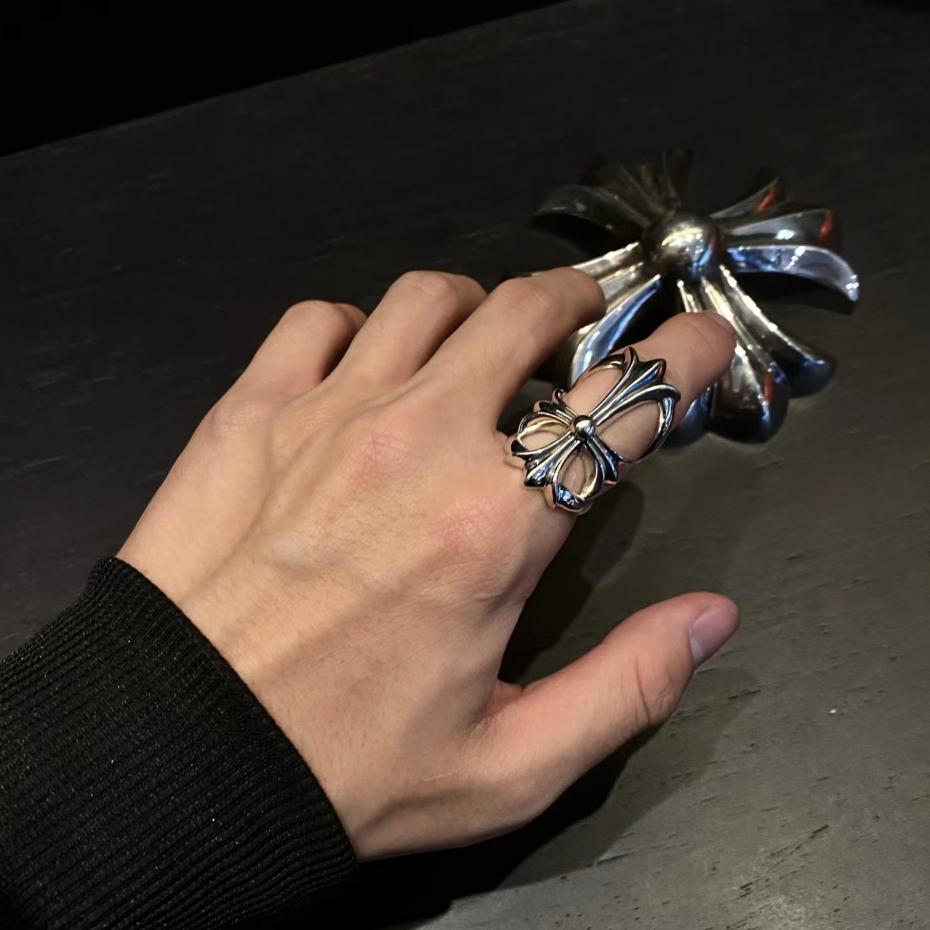 réplica,joyas,joyería,1:1,replica,fake,lujo,barato réplica,joyas,joyería,1:1,replica,fake,lujo,barato Anillo Hueco Cruz Grande Corazones Cromados