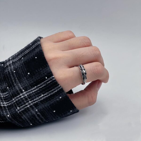 réplica,joyas,joyería,1:1,replica,fake,lujo,barato Anillo enredadera con estrella de seis puntas Chrome Hearts