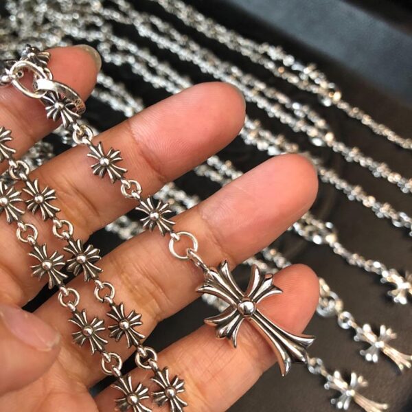 réplica,joyas,joyería,1:1,replica,fake,lujo,barato Collar con panel alternante Chrome Hearts