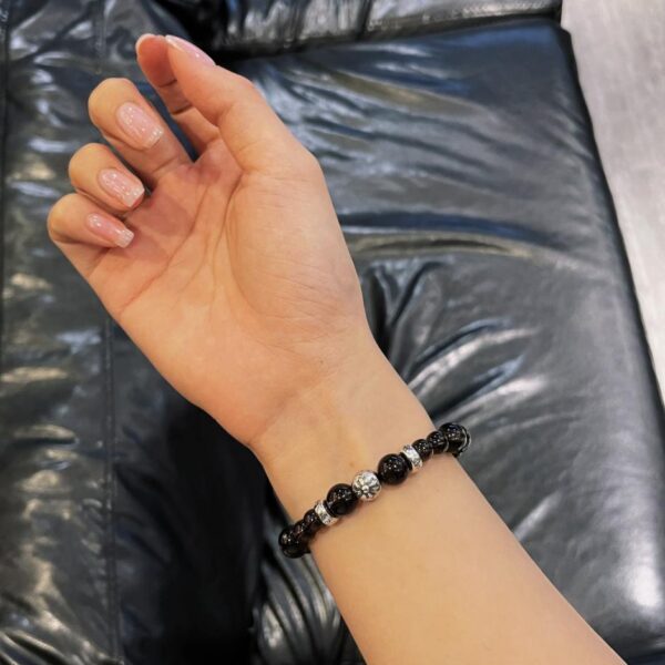réplica,joyas,joyería,1:1,replica,fake,lujo,barato Chrome Hearts pulsera con forma de corazón arabesco y cuentas de cristal
