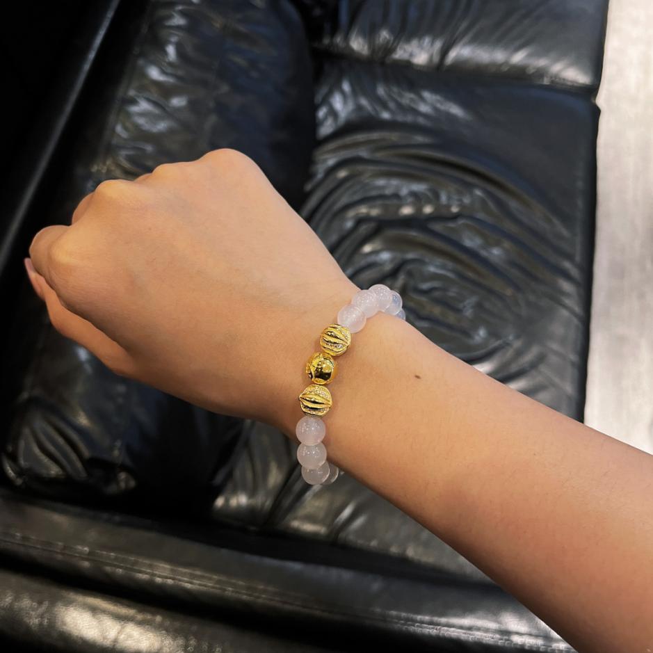 réplica,joyas,joyería,1:1,replica,fake,lujo,barato réplica,joyas,joyería,1:1,replica,fake,lujo,barato Pulsera de ónix transparente con corazones cromados