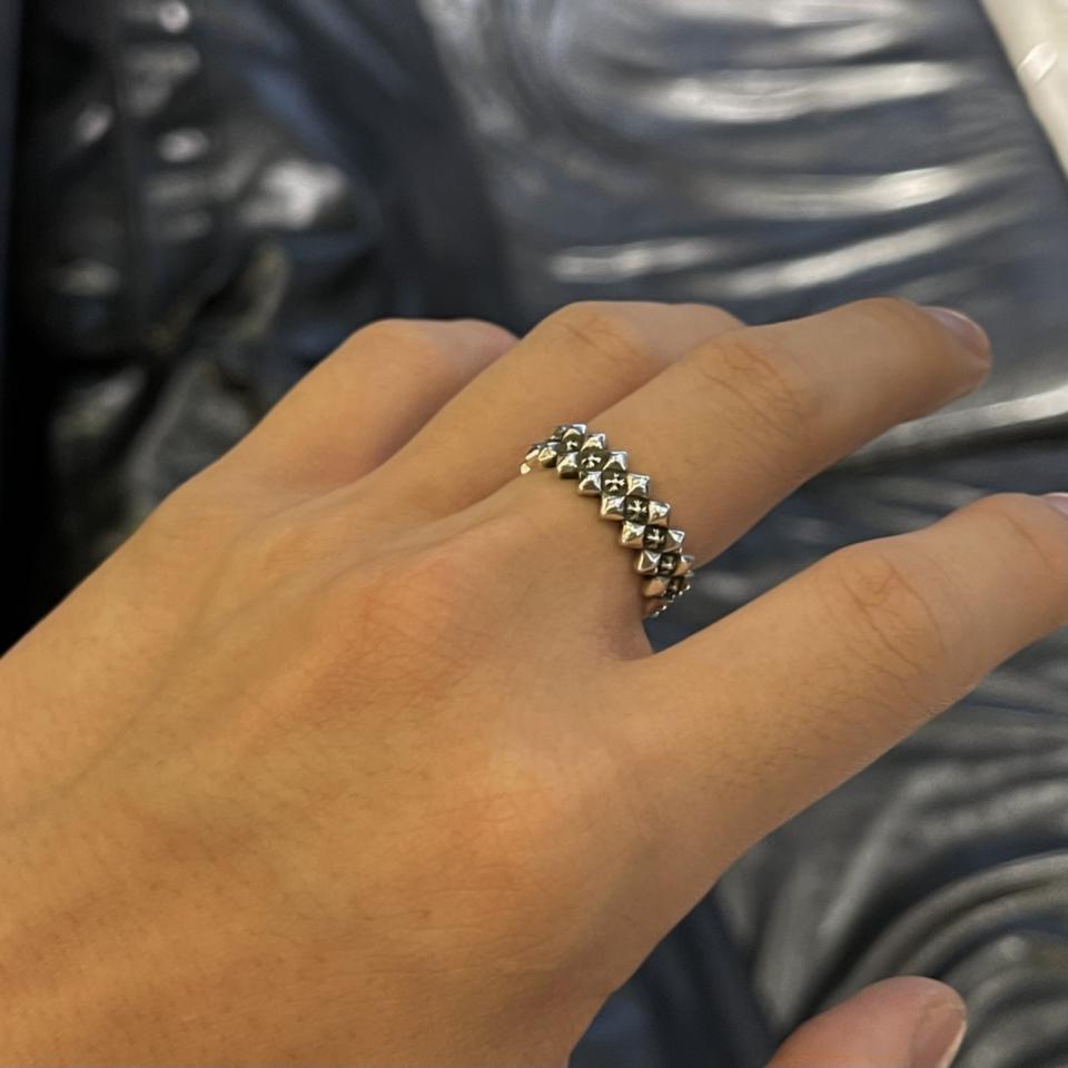 réplica,joyas,joyería,1:1,replica,fake,lujo,barato réplica,joyas,joyería,1:1,replica,fake,lujo,barato Anillo Cruz Engranaje Corazones Cromados