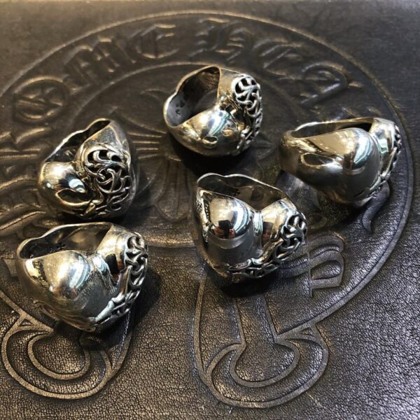 réplica,joyas,joyería,1:1,replica,fake,lujo,barato Anillo arabesco forma corazón Chrome Hearts