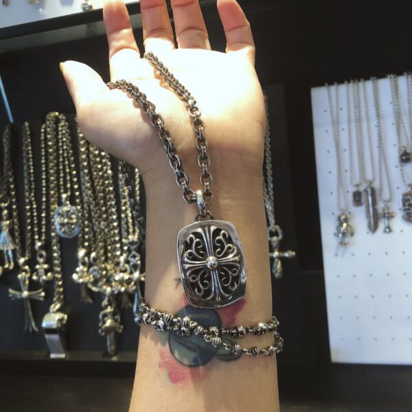 réplica,joyas,joyería,1:1,replica,fake,lujo,barato Collar arabesco Chrome Hearts