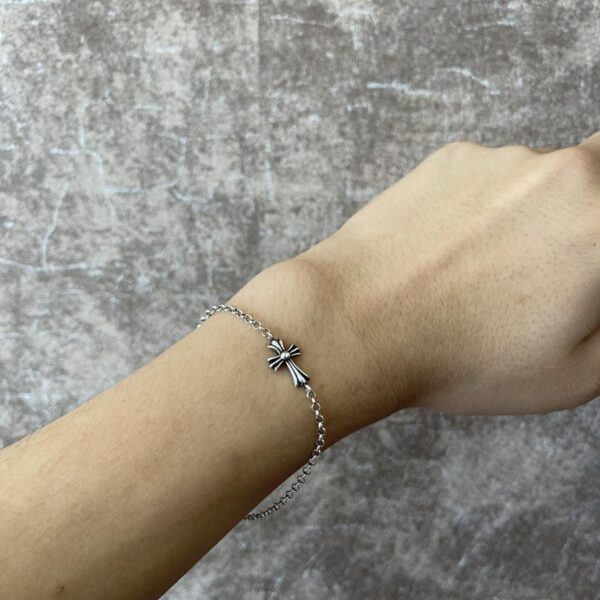 réplica,joyas,joyería,1:1,replica,fake,lujo,barato Pulsera Perlas Cruz Corazones Cromados