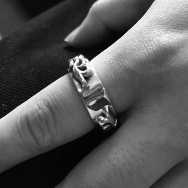 réplica,joyas,joyería,1:1,replica,fake,lujo,barato Anillo arabesco bilateral Chrome Hearts