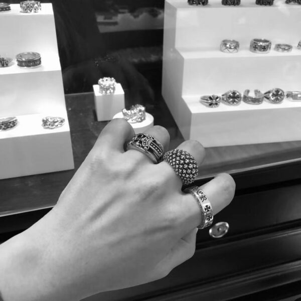 réplica,joyas,joyería,1:1,replica,fake,lujo,barato Anillo Chrome Hearts flor cruz densa